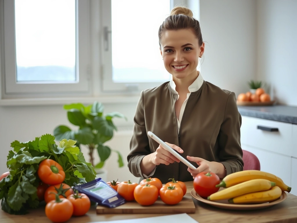 Ernährungsberaterin bei der Analyse